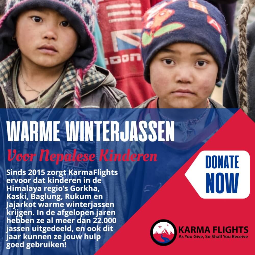 warme winterjassen kinderen Nepal